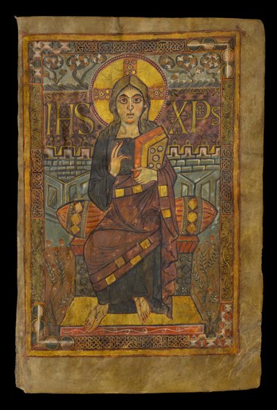 Christ in Majesty, from the Evangeliary of Charlemagne by Godescalc
